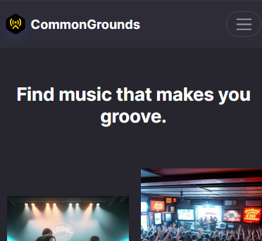 A screenshot from CommonGrounds website