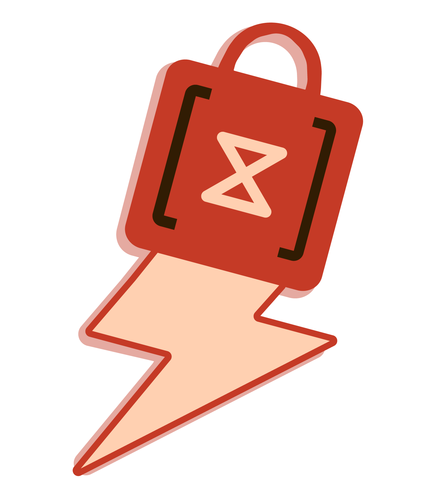 The JerseyCTF Logo - a lock on a lightning bolt