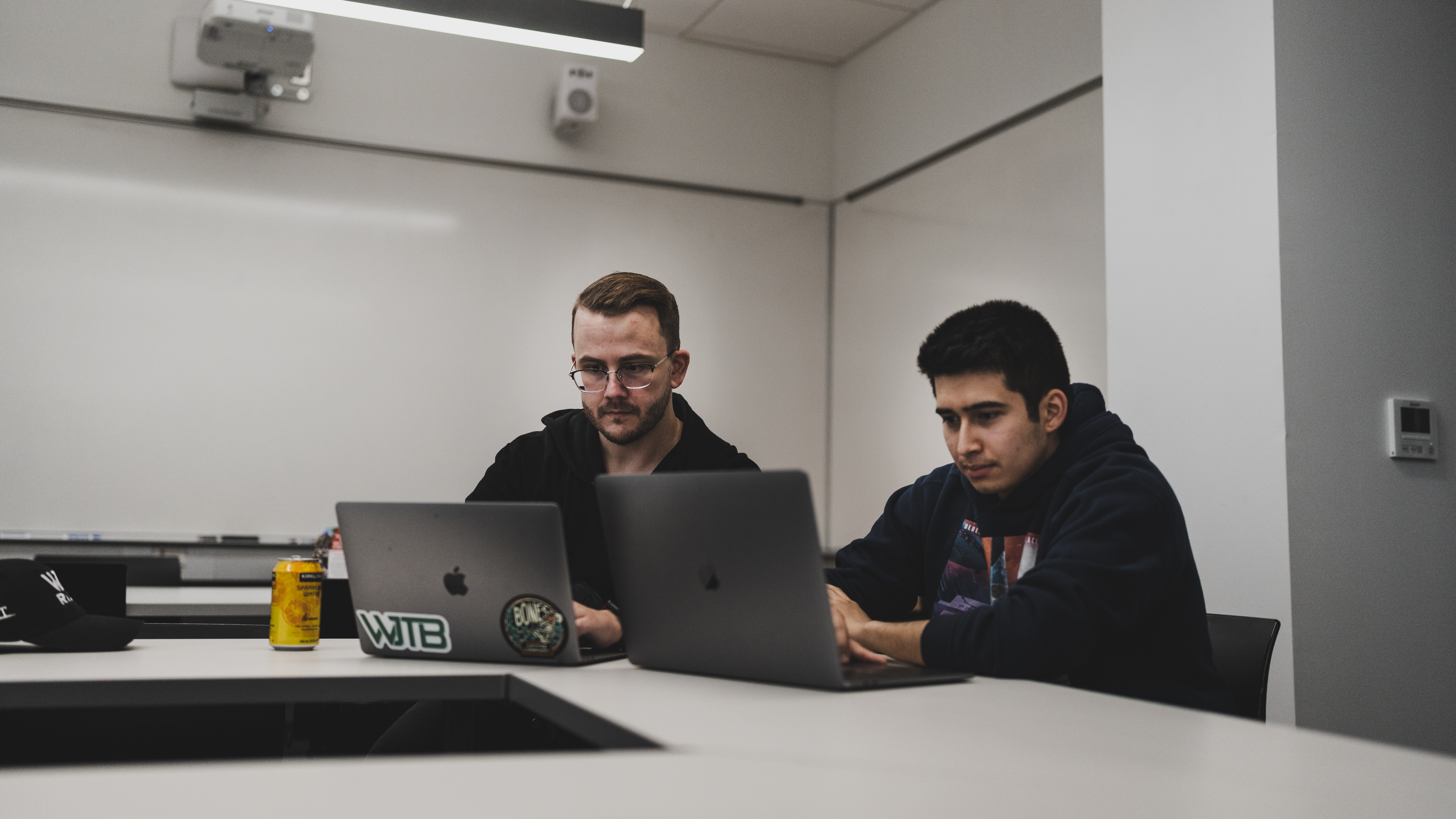 Two students studying at NJIT.